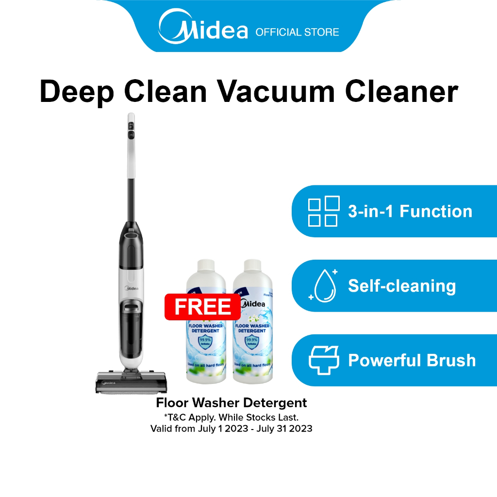 Midea 190W Deep Floor Washer MWD20P Shopee Singapore