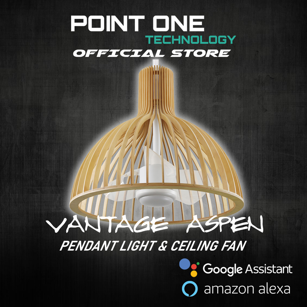Point One Technology Vantage Aspen // Built-in SMART Ceiling Fan ...