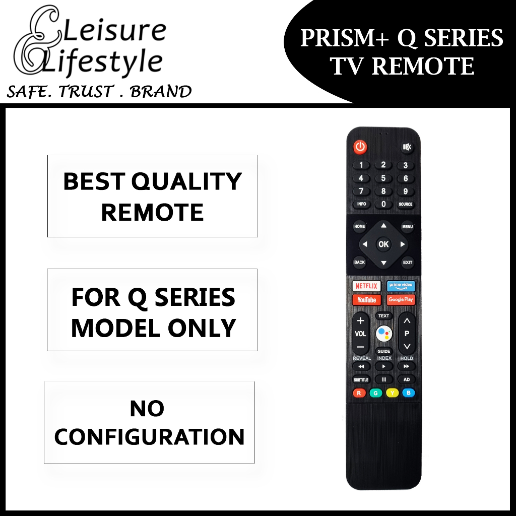 Prism+ TV Remote Control for Prism Plus Q Series (Selected Model) Shopee Singapore