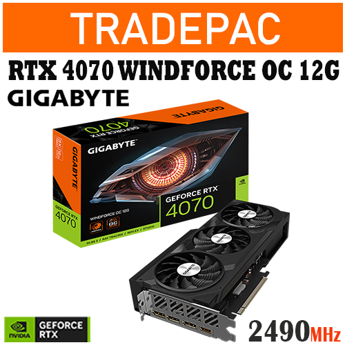 Gigabyte GeForce RTX 4070 WINDFORCE OC 12G GPU [GV-N4070WF3OC-12GD ...