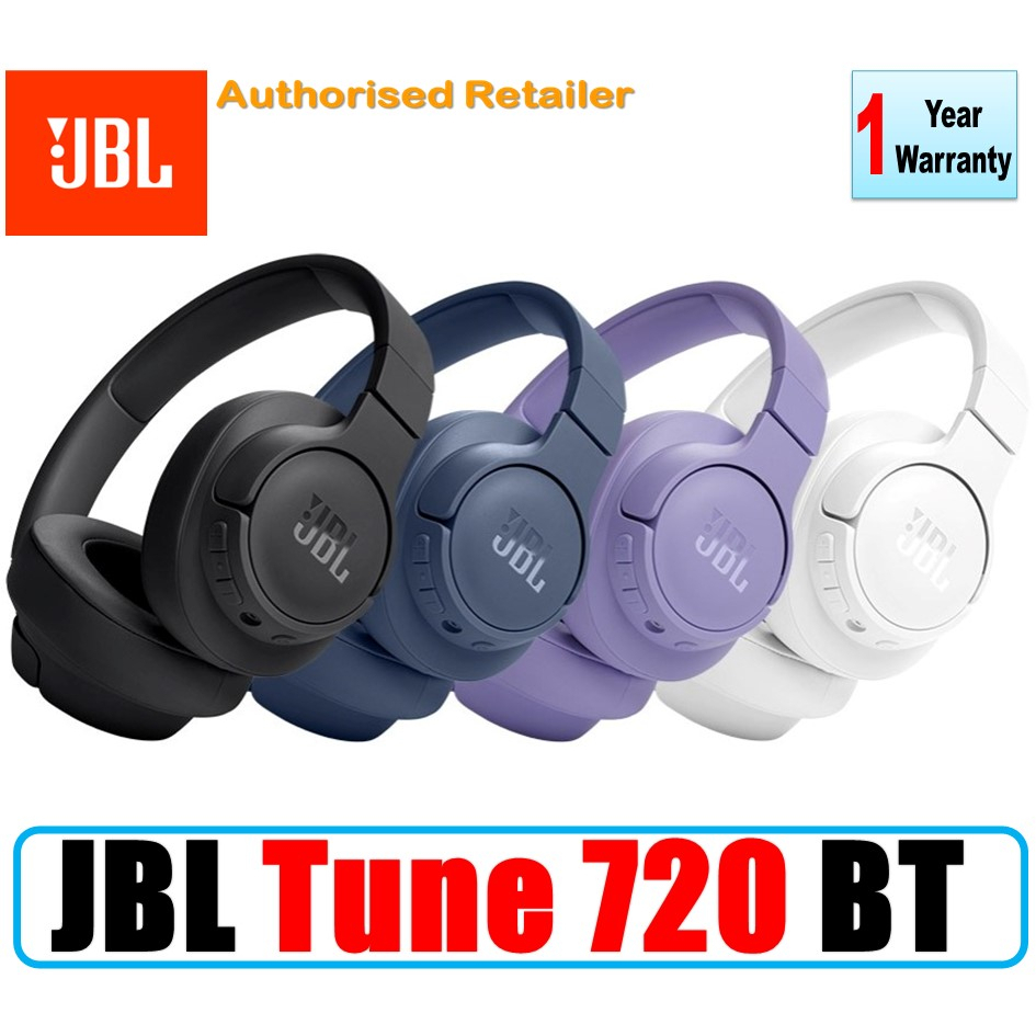 JBL Tune 720BT Wireless Bluetooth Over-Ear Headphone, 1 year official JBL  Warranty, 100% Authentic