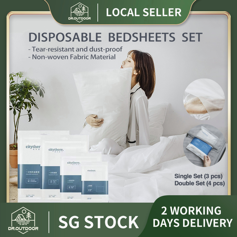 CxLoode 2-Pack Disposable Bed Sheets For Travel – Queen Size With Quilt & Pillowcases – Hotel Hygiene Must-Have - View #10