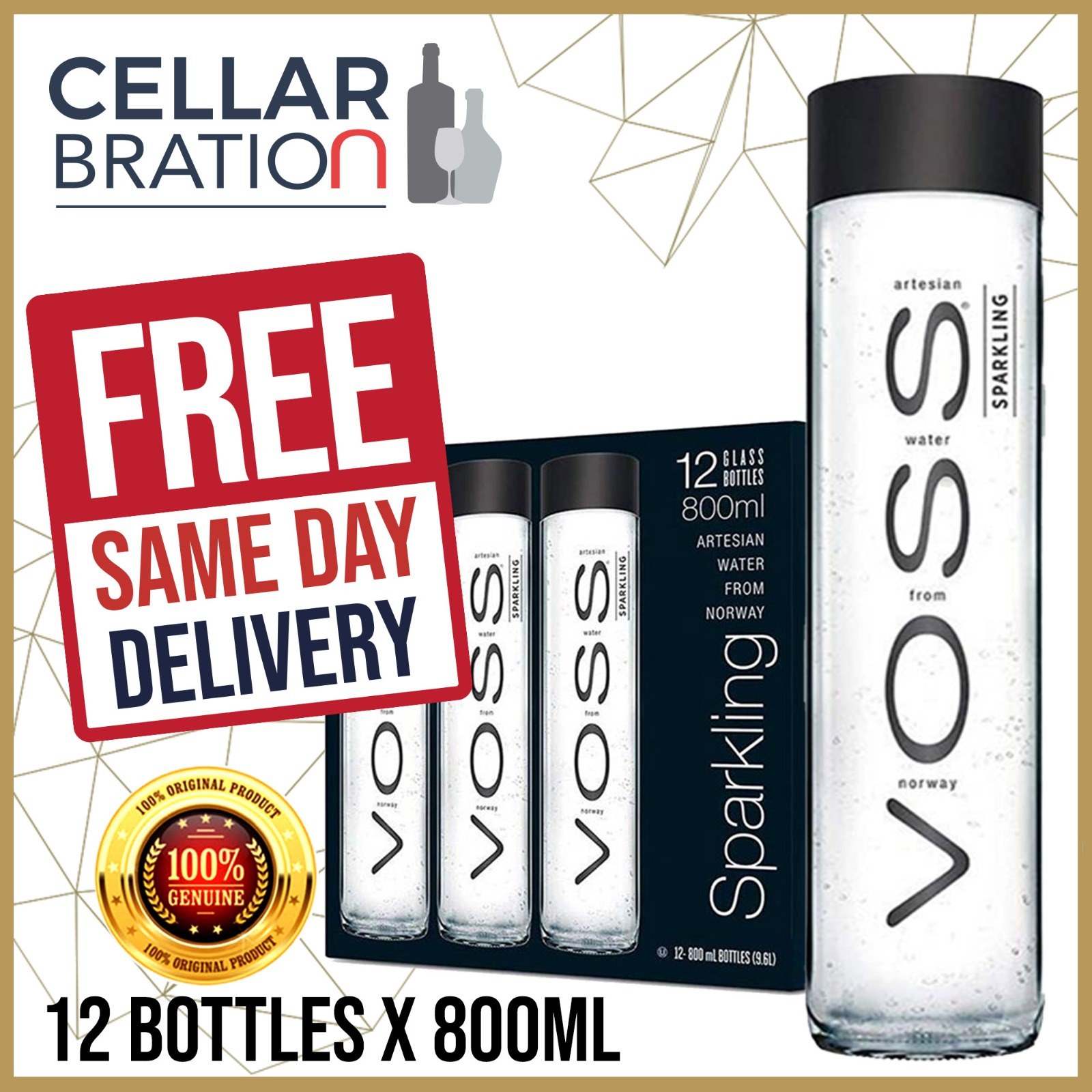 Voss Artesian Glass Sparkling Water (12 bottles X 800ml) Shopee Singapore