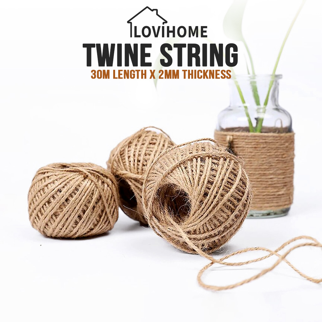 30M HEMP TWINE STRING NATURAL BROWN JUTE CRAFT MAKING DIY RUSTIC STYLE