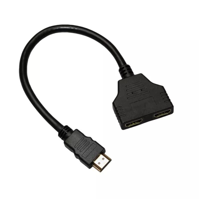 HDMI Splitter Cable Male To Dual HDMI 2 Female Y Splitter Adapter In
