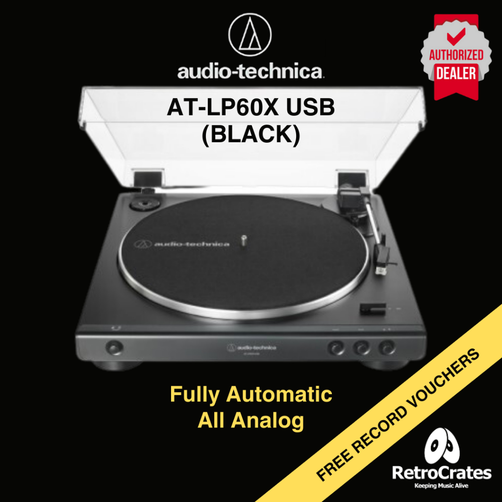 Audio-Technica AT-LP60X USB Turntable (Black) | Shopee Singapore