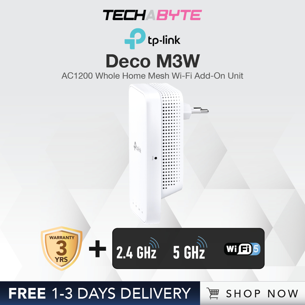 TPLink Deco M3W AC1200 Whole Home Mesh WiFi AddOn Unit Shopee
