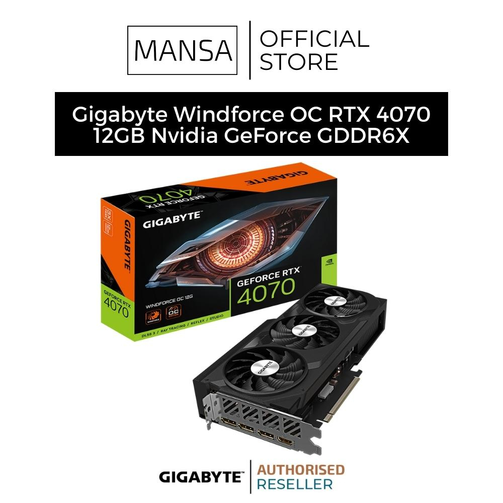 Gigabyte RTX 4070 12 GB Windforce OC Nvidia GeForce GDDR6X ...