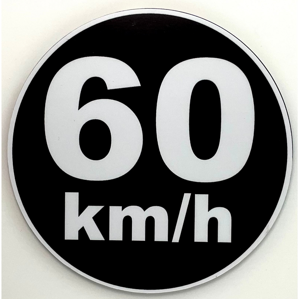 60km/h Sticker for Lorry, Van, Bus, etc. ( Diameter : 150mm ) | Shopee ...