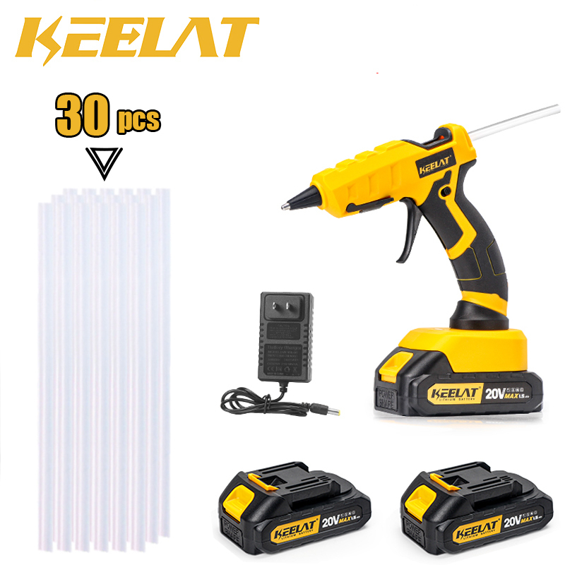 Keelat Cordless Hot Glue Gun Hot Melt Glue Gun Wireless Portable Rechargeable Diy Repair Tool