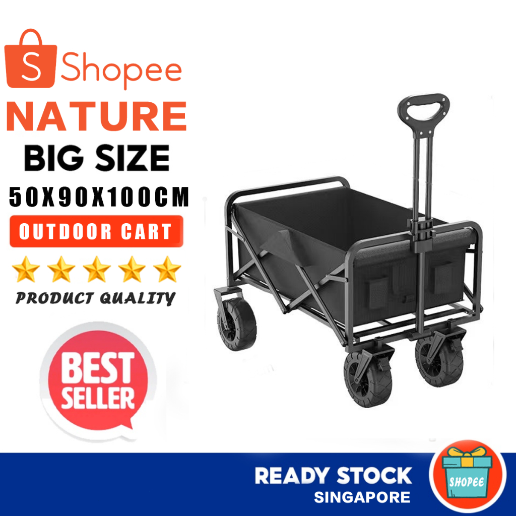Outdoor folding trolley crosscountry sports trolley storage cart