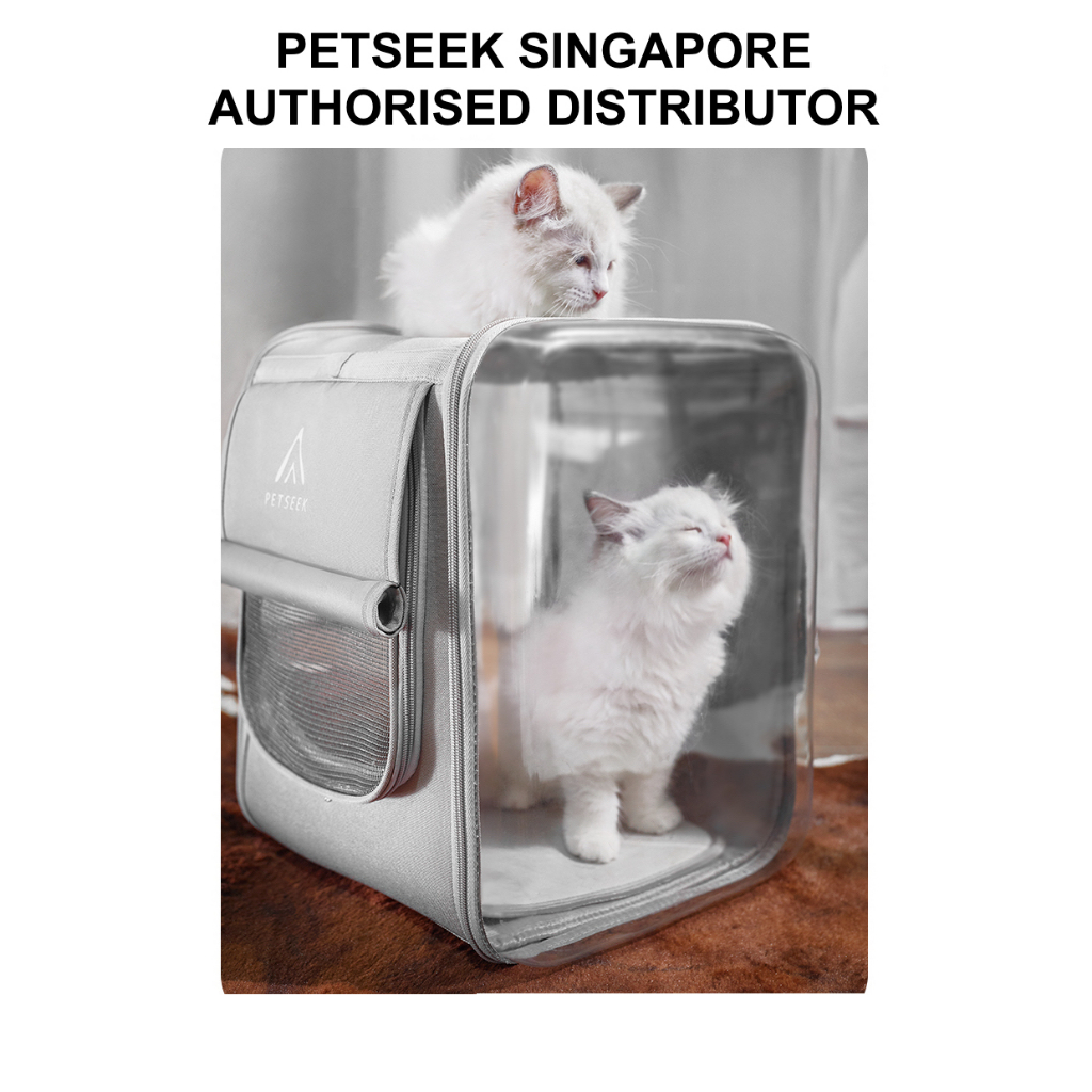 Same Day Delivery PETSEEK Transparent Pet Trolley Backpack Cat