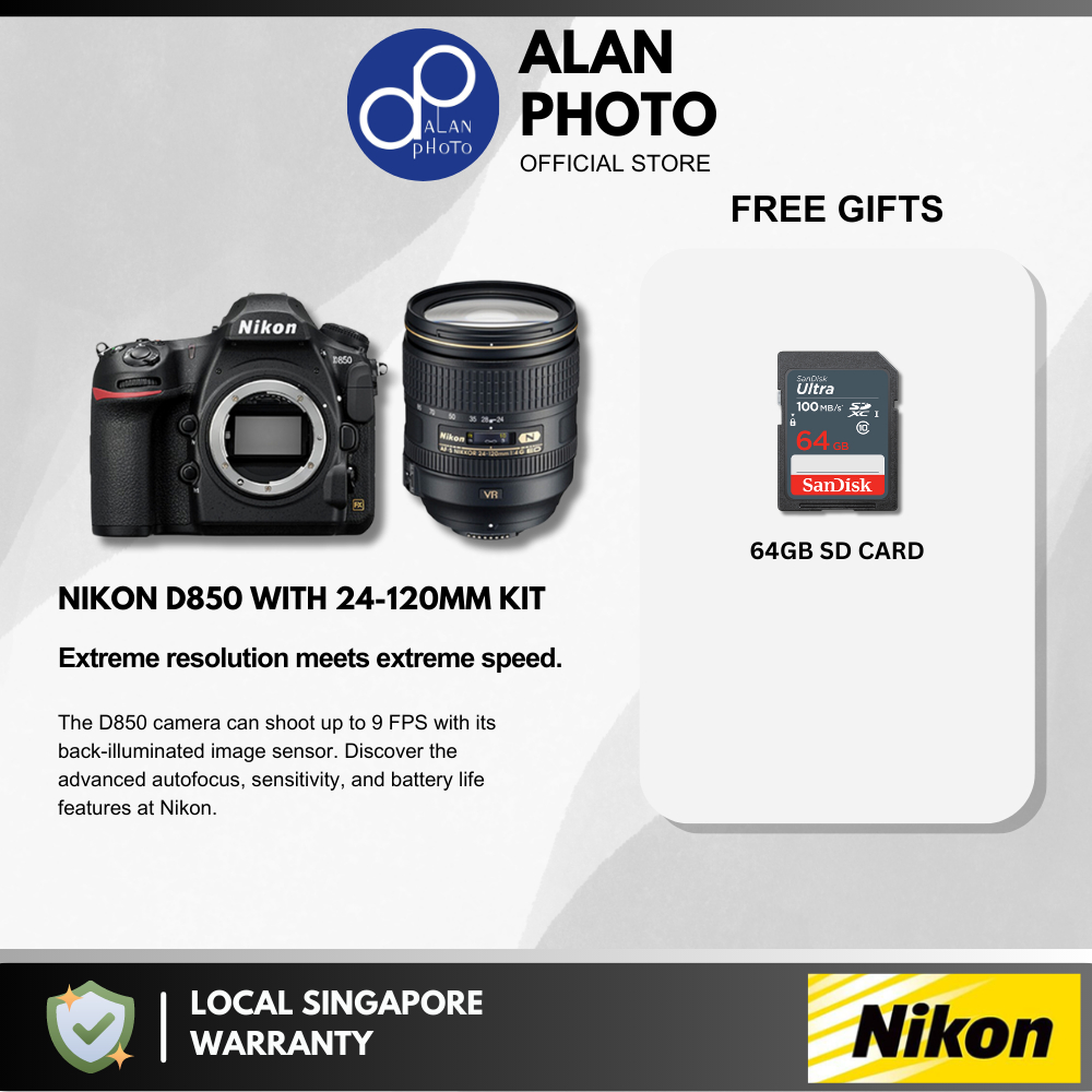 Nikon D850 with the AFS NIKKOR 24120mm F4G ED VR Nikon Singapore