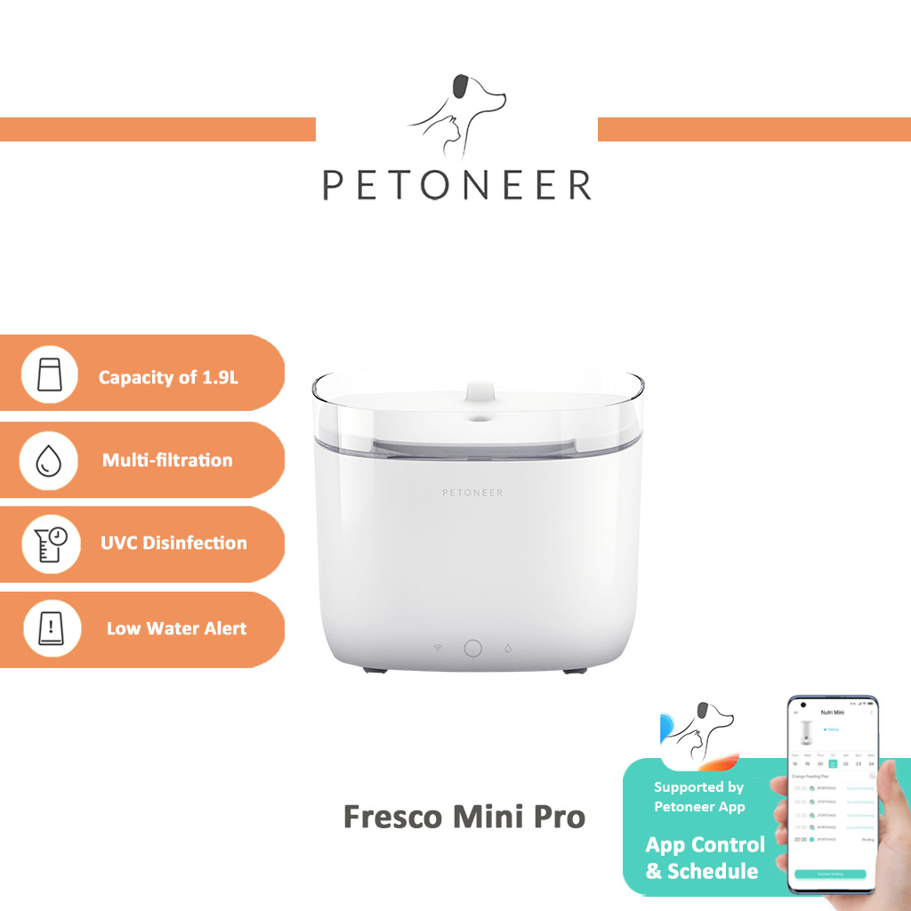 [Official Petoneer SG] Fresco Mini Water Fountain Pro for Cats and Dogs ...