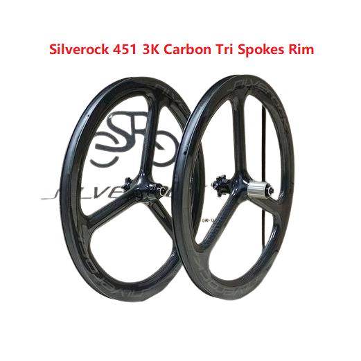 [SG SELLER] Silverock Rim Carbon Tri Spoke Wheels 20