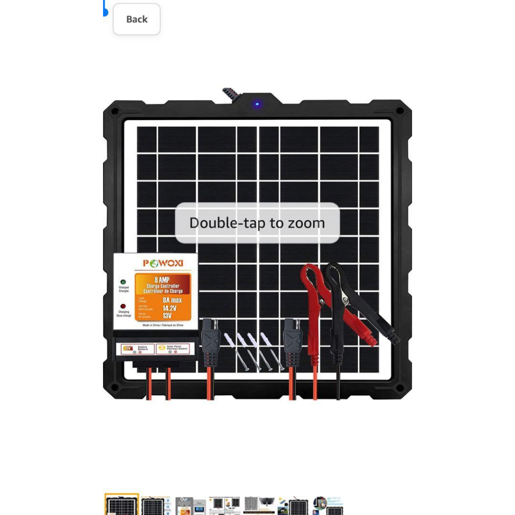 3400 Powoxi Upgraded 20w Solar Battery Charger Maintainer External Smart 3 Stages Pwm Charge 9754