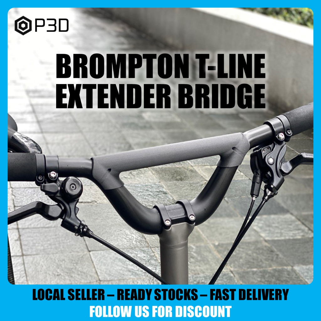 Brompton T Line | M Handlebar Bridge Extender | Premium Carbon Fibre ...
