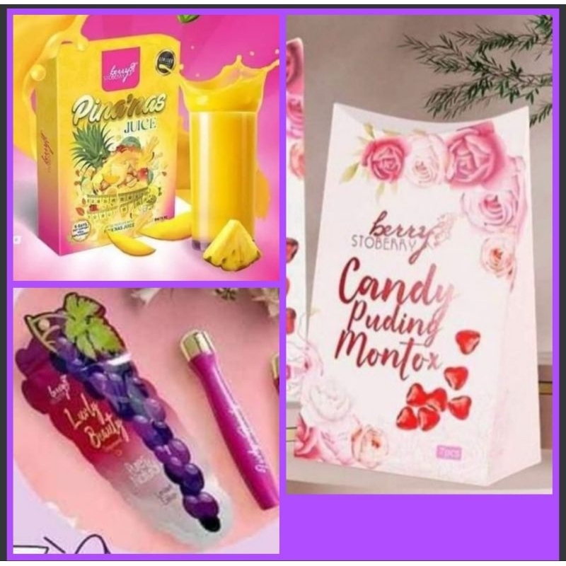 [SG Seller] Grapeseed Oil MONTOX Candy MONTOK Pinanas Berry Stoberry ...