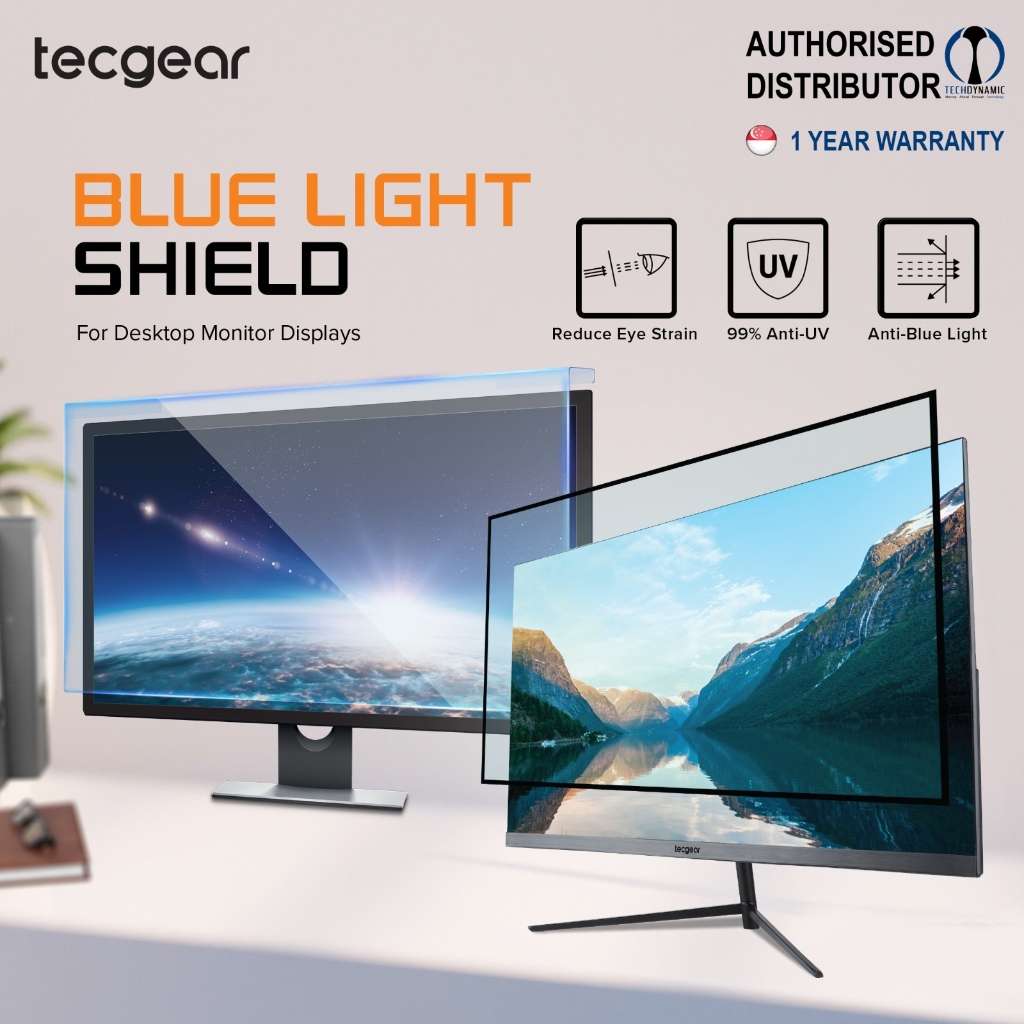 [NEW VERSION] Tecgear Blue Light Shield Anti Blue Light Screen filter