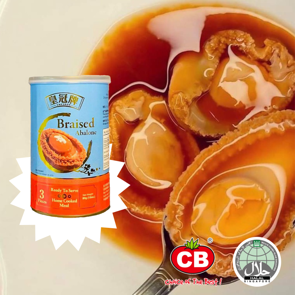 [CB] 80g / 3pcs Emperor China Canned Abalone in Braised Shopee Singapore