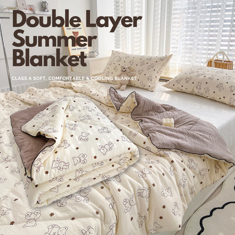 Cotton blanket double hotsell