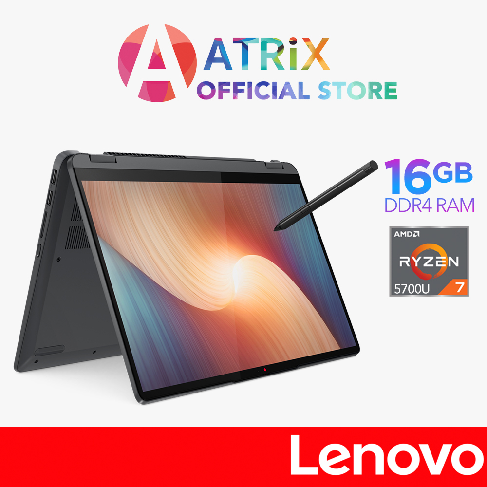 【Same Day Delivery】Lenovo IdeaPad Flex 5 14ALC7 | 82R900DASB | 14" FHD+ Touch | Ryzen7 5700U | 16GB RAM/512GB SSD | 2Y