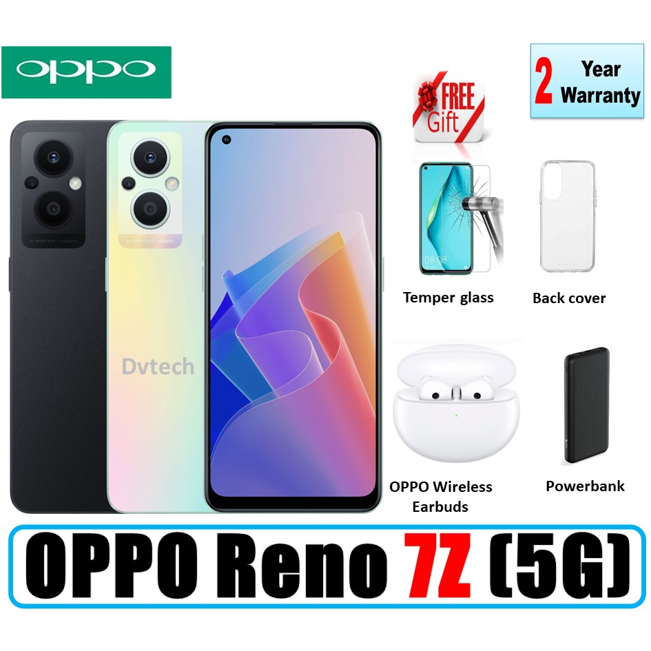 OPPO RENO 7Z / 5Z (5G) (8GB 128GB) | 2 Years OPPO Warranty | Free