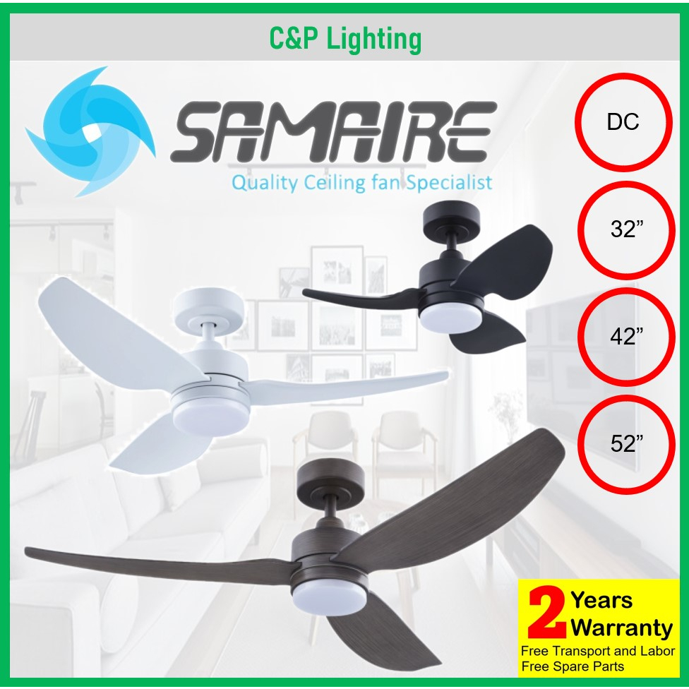 [New Launch] Samaire 32" / 42" / 52" 3 Blades DC Ceiling Fan with