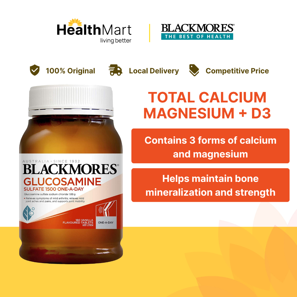 [SG] Blackmores Total Calcium & Magnesium + D3, 200 Tablets (Supports ...