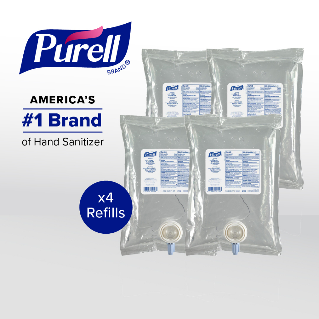 PURELL® Advanced Hand Sanitizer Gel - 4 x 1000 mL Refill for PURELL ...