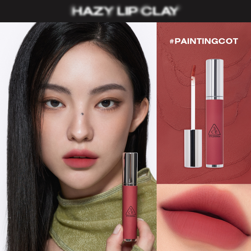 3CE Hazy Lip Clay 4g | Official Store Lip Make up Cosmetic | Shopee ...