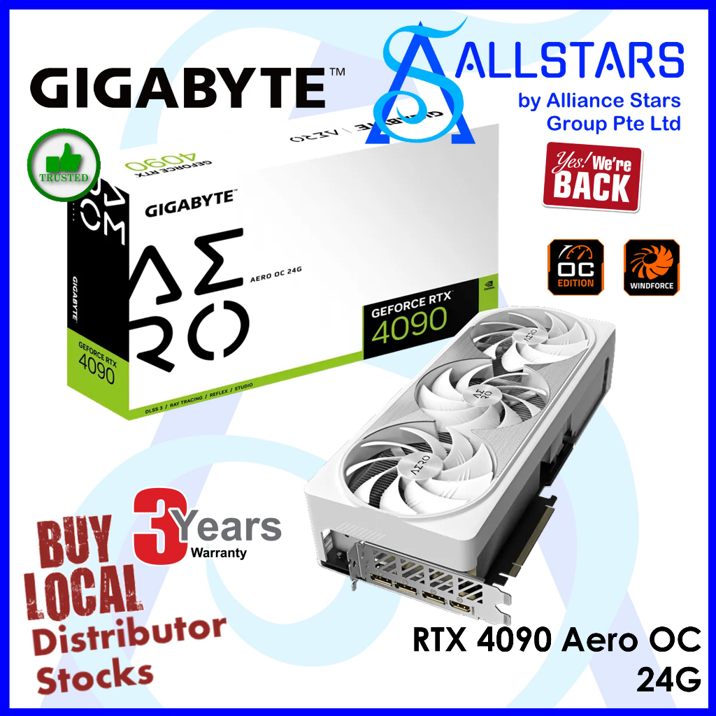 (ALLSTARS : DIY GPU PROMO) Gigabyte RTX 4090 AERO OC 24GB PCI-Express ...