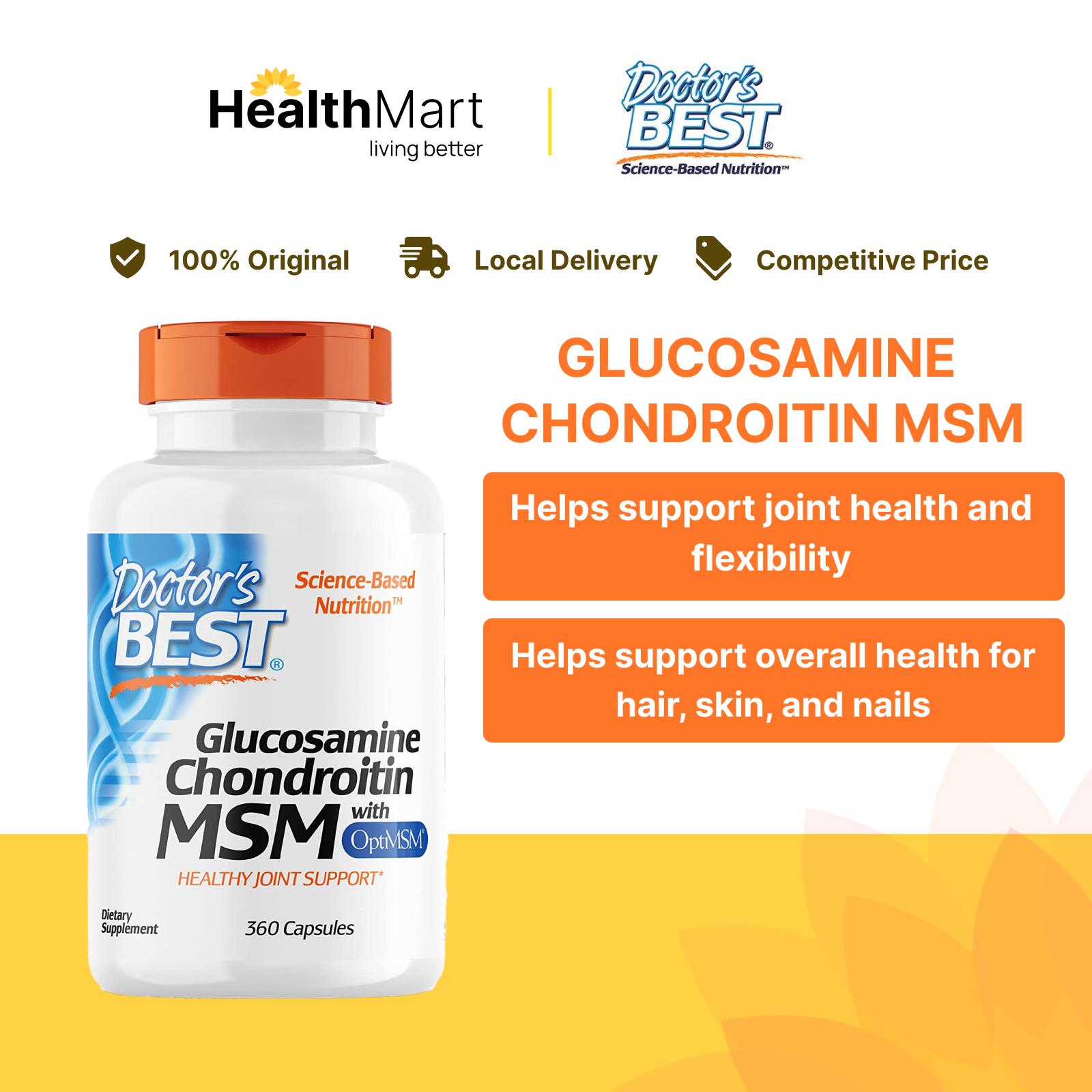 [SG] Doctor's Best Glucosamine Chondroitin Msm with OptiMSM Capsules