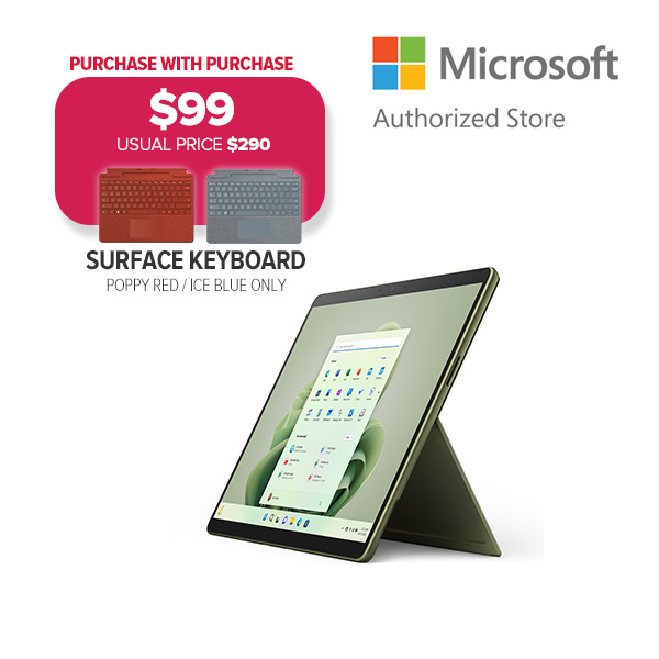 Laptop] Microsoft Surface Pro 9, Intel EVO i5, 256GB SSD, 8GB RAM, Graphite / Sapphire / Forest