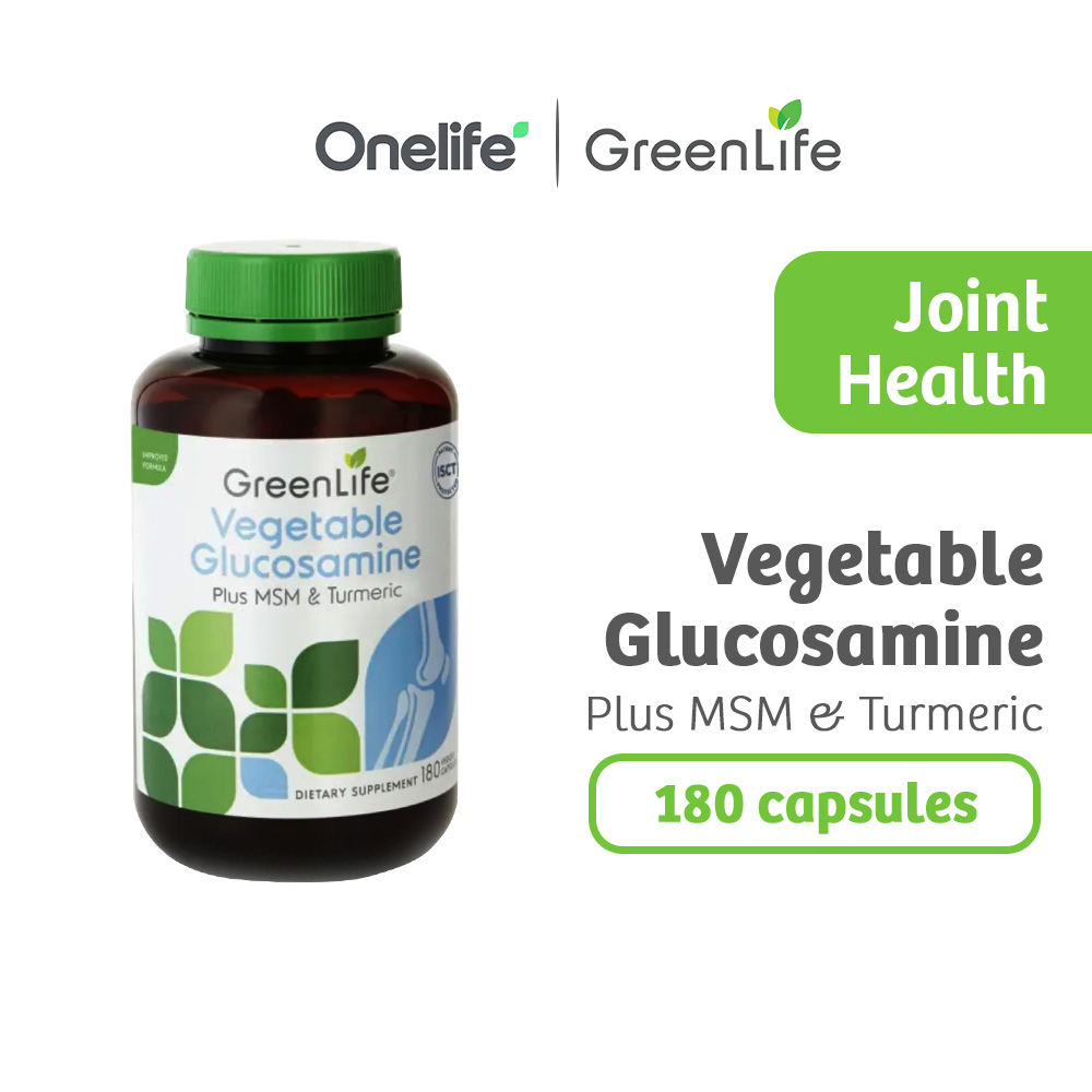 GreenLife Vegetable Glucosamine Plus MSM & Turmeric 180 Capsules