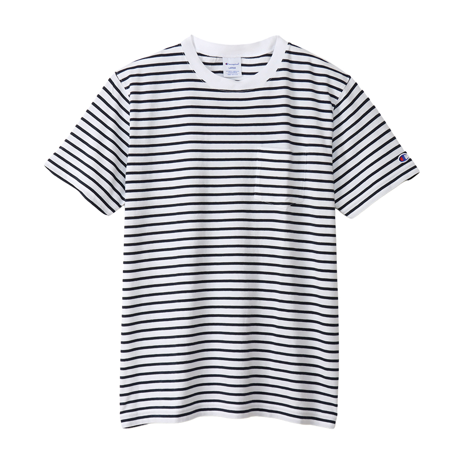white t shirt with black border