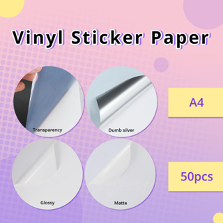 Clear Sticker Paper for Inkjet Printer - 20 Sheets Frosty Clear Printable  Vinyl Transparent Sticker Paper Waterproof Self Adhesive Label Crafts DIY