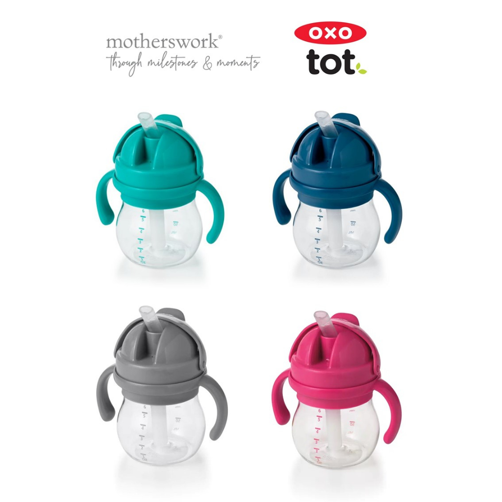 OXO Tot Transitions Straw Cup with Removable Handles 180ml (Age 8