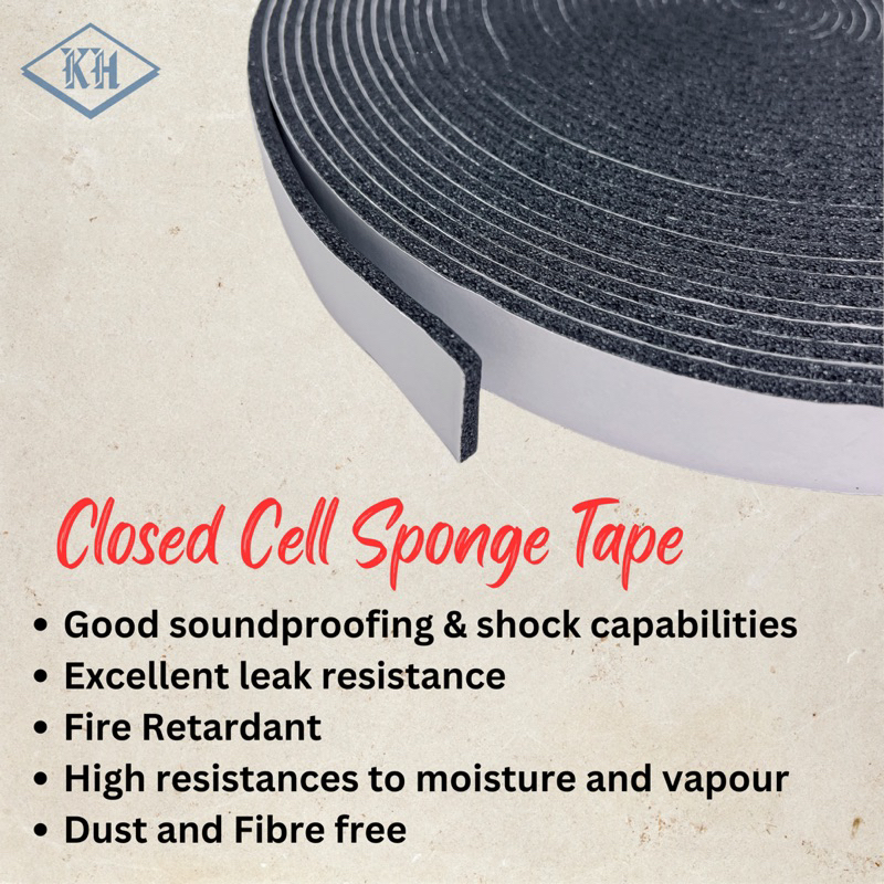 3MM Thick Window Sealing Closed Cell Sponge/Foam Rubber with self ...