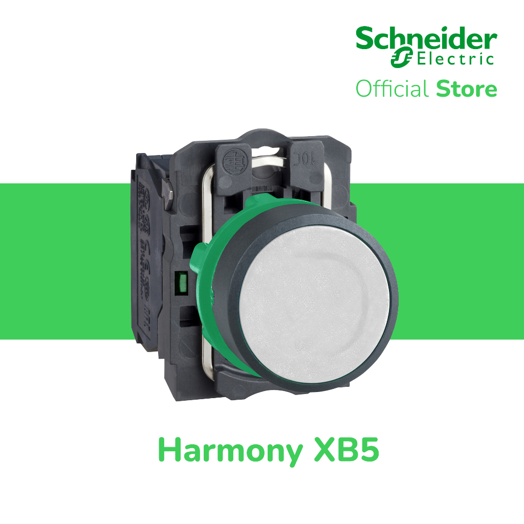 Schneider Electric- Push Button, Harmony XB5, Flush, Plastic, Ø22mm ...
