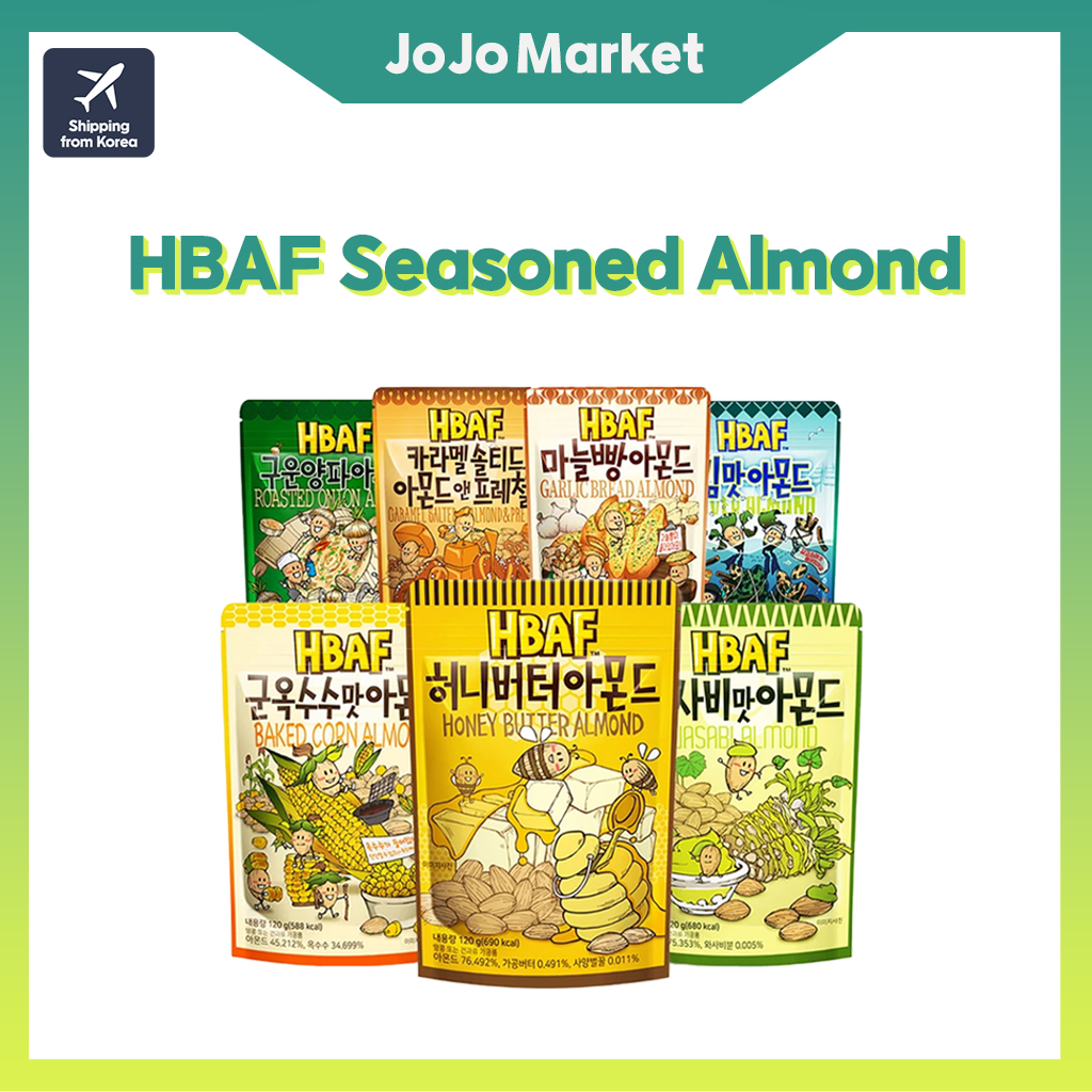 HBAF Seasoned Almond (120g) / Honey Butter Almond / Wasabi Almond
