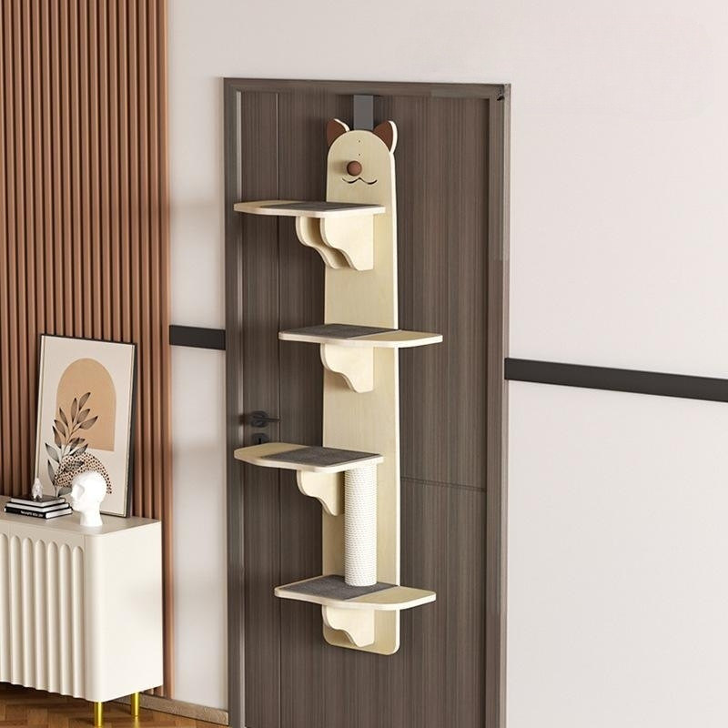 Cat Climbing Board Door Hanging New Style Cat Scratch Posts Cat Tree For Multi Cat Sturdy Solid Wood Up to 50KG Shopee Singapore