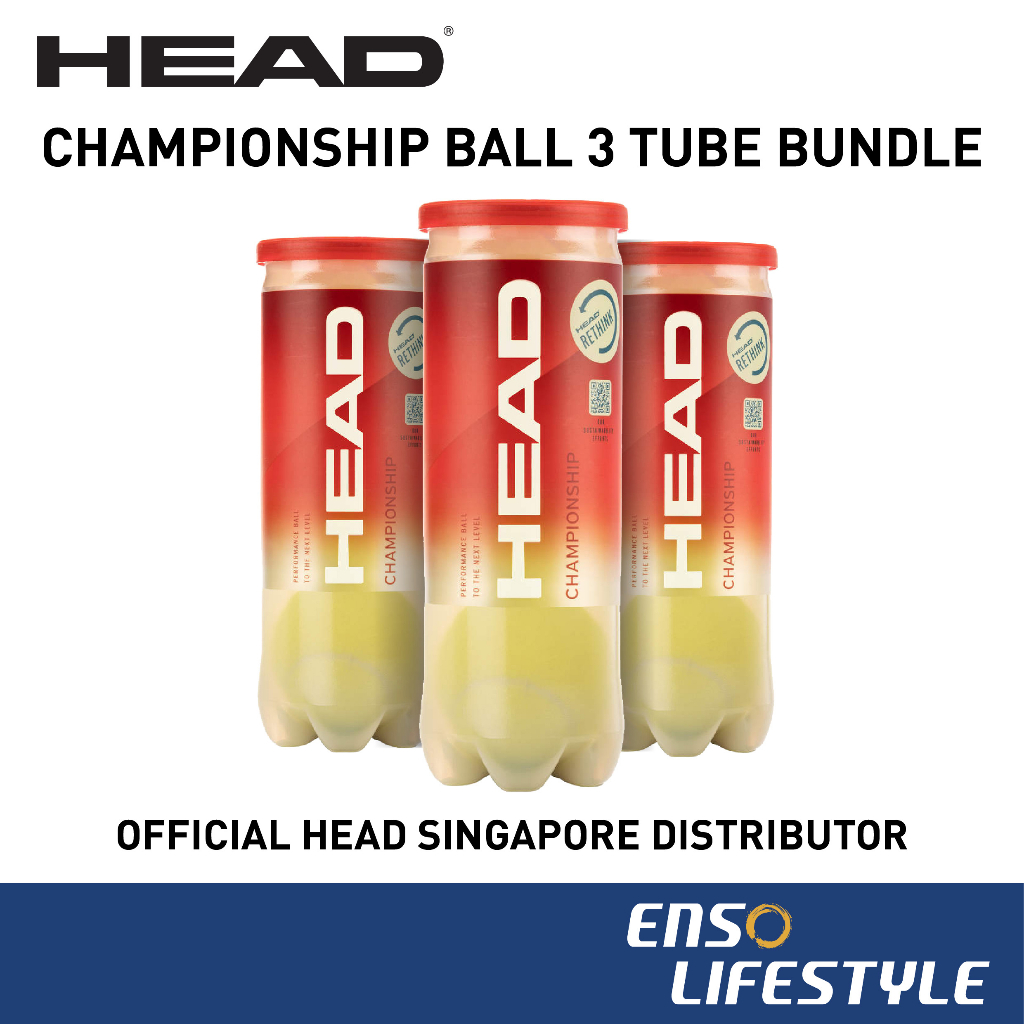HEAD Tennis Ball CHAMPIONSHIP (3 Balls) [3 Tube Bundle] [Enso Lifestyle