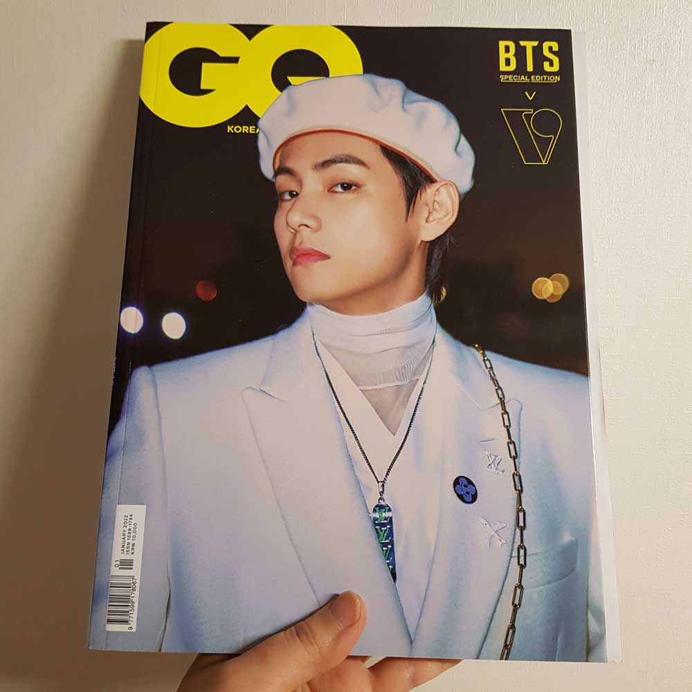 GQ KOREA magazine cover BTS V taehyung Shopee Singapore