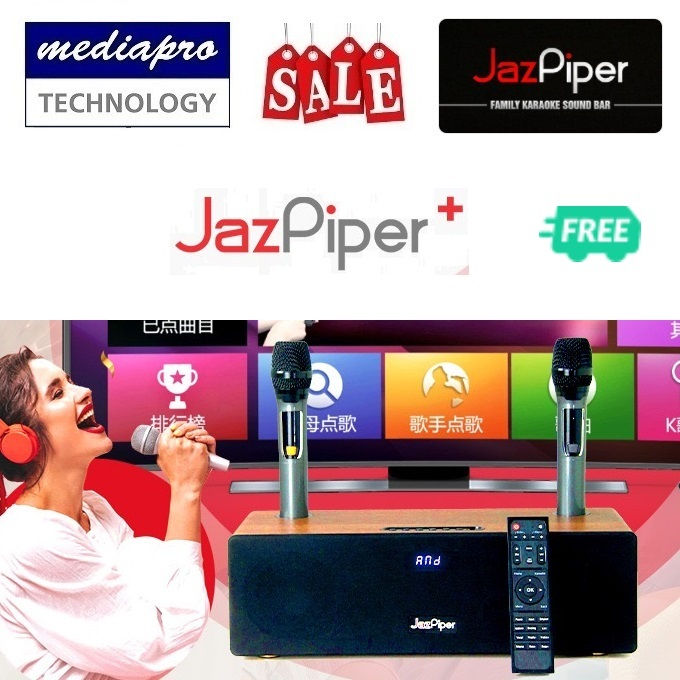 JazPiper + Family Karaoke Soundbar builtin Karaoke Player, Amplifier