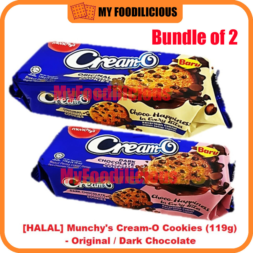 Munchy's Cream-o / Dark Chocolate/ Original Flavoured Cookies 119g ...