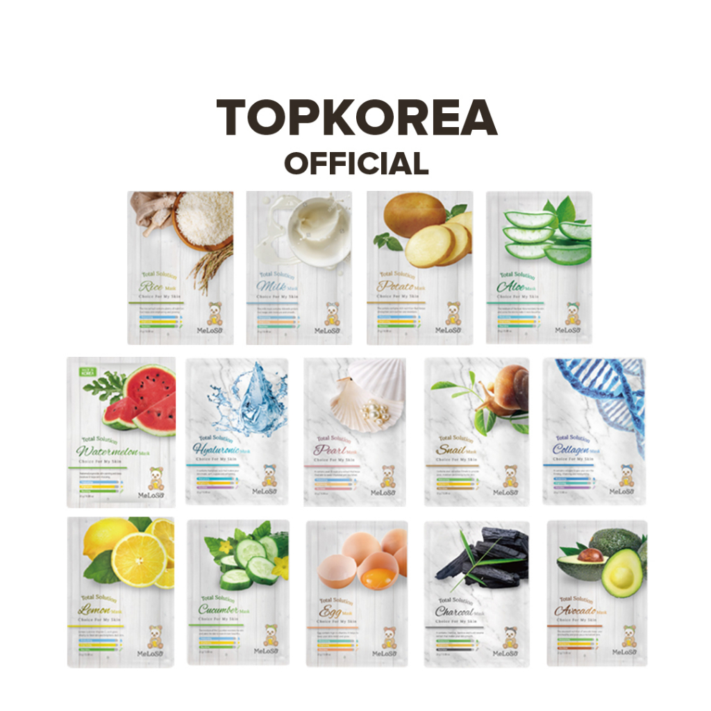 ★MeLoSo★Total solution Facial Mask 14 TYPES / TOPKOREA | Shopee Singapore