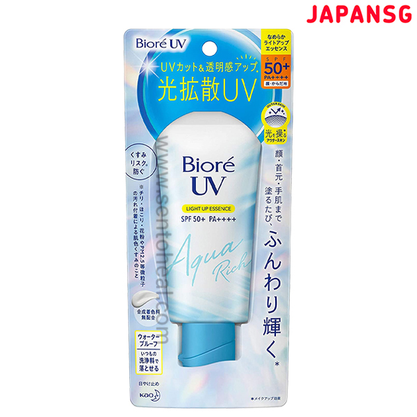 Biore Sunblock UV Aqua Rich Light Up Essence/ Aqua Protect Lotion ...