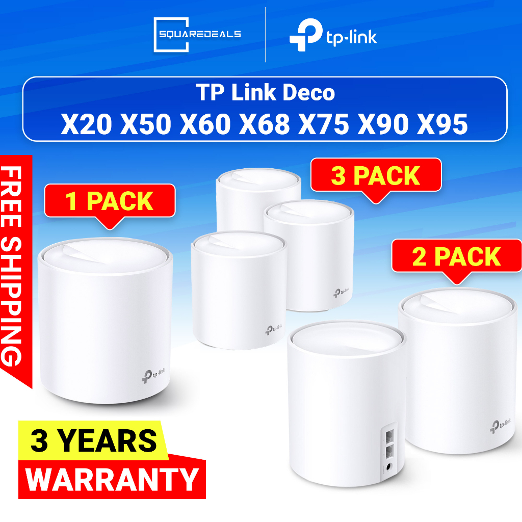 TP Link Deco X20 X50 X60 X68 X75 X90 X95 1 2 3 Pack Whole Home Mesh ...