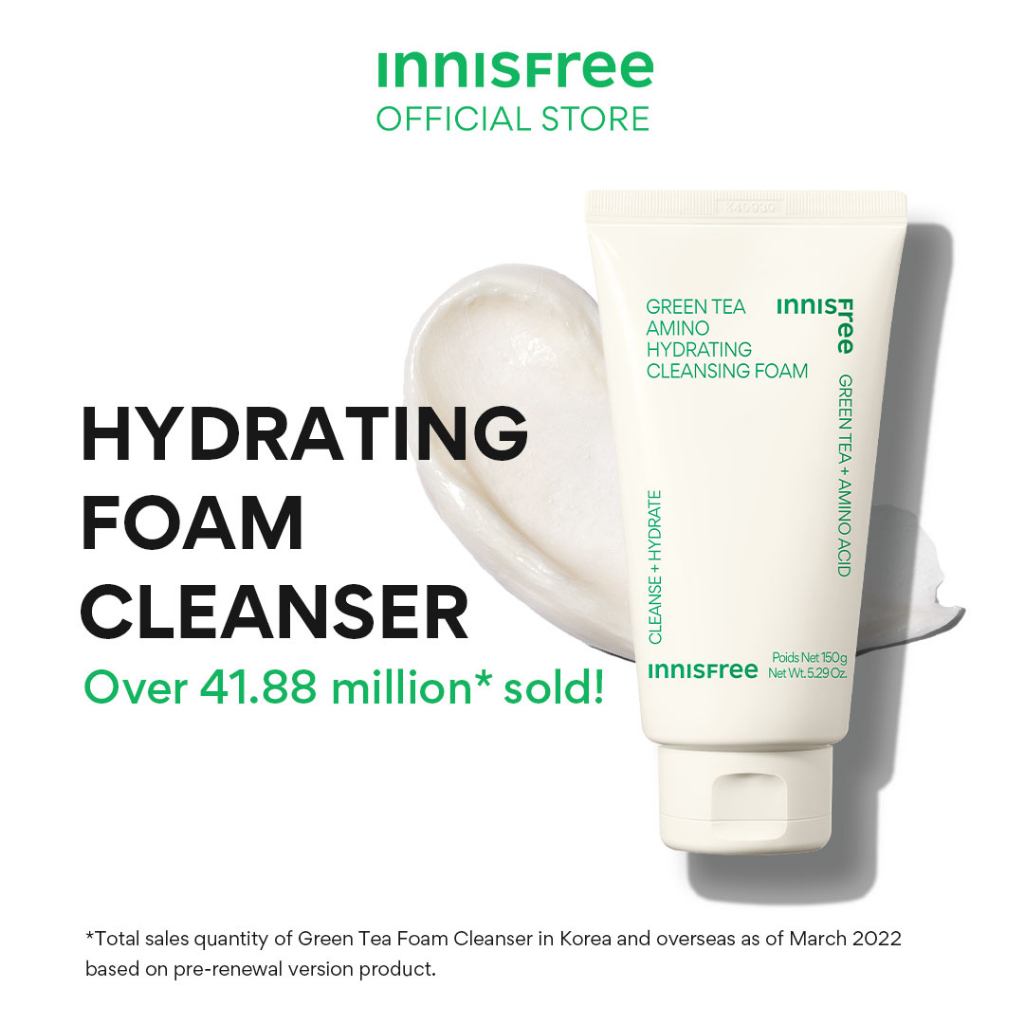 INNISFREE Green Tea Amino Hydrating Cleansing Foam 150g Shopee Singapore